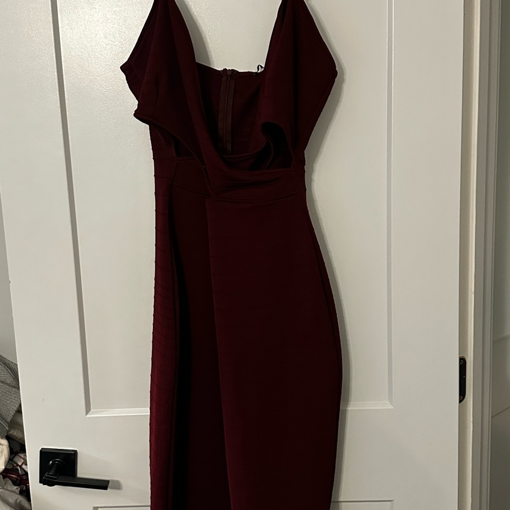 Elegant Burgundy Dress
